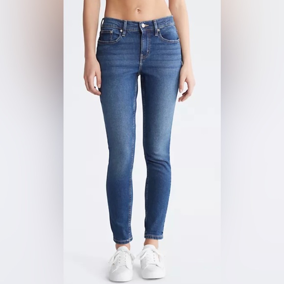 Calvin Klein Jeans Denim - Calvin Klein Ankle Skinny Fit Mid Rise Indigo Jeans